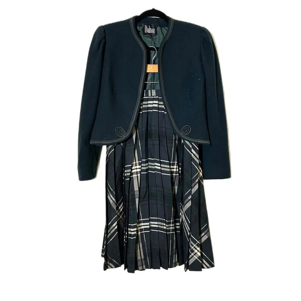 Vintage Dalton Wool‎ and Camel Hair Blazer and Skirt set
